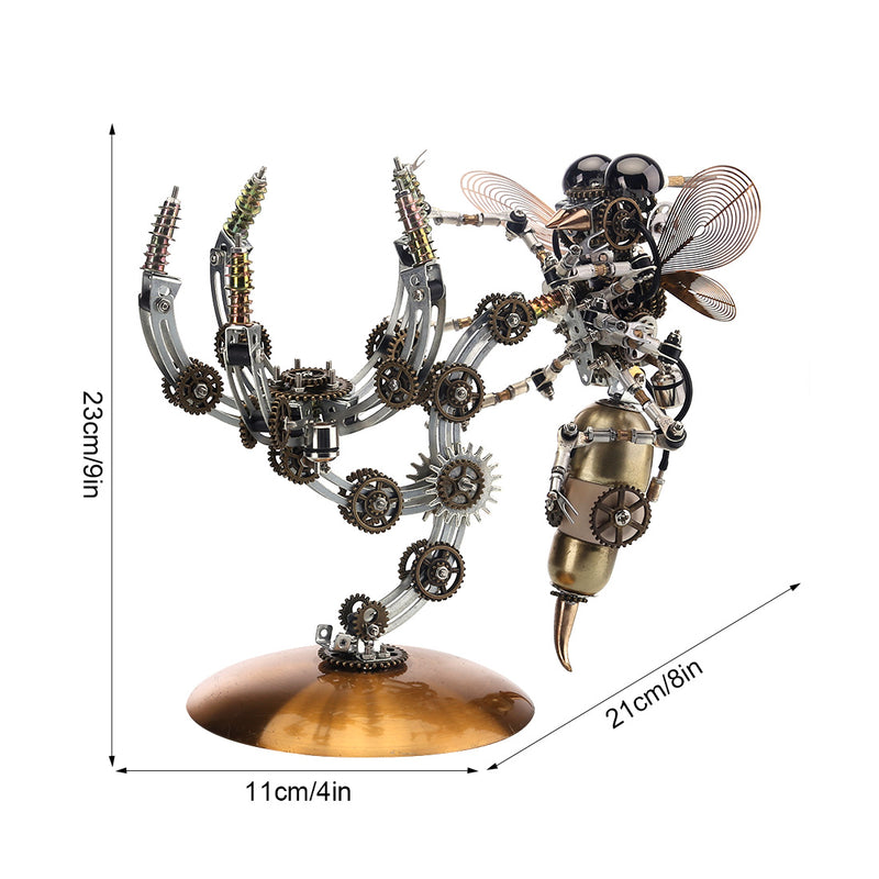 627PCS Metal Steampunk Kit Toy Mechanical Wasp - EngineDIY