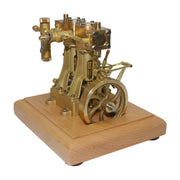 M30B 3.7CC Mini Retro Vertical Double-cylinder Reciprocating Double-acting Steam Engine Model Toys - EngineDIY