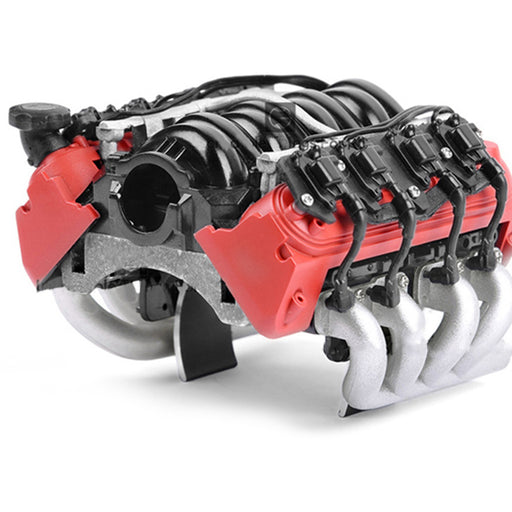 V8 Engine Fan Radiator Motor Hood Kit for 1/10 RC Car GRC LS7 Motor