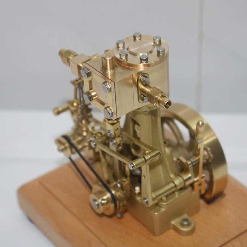 M31 1.85CC Mini Retro Vertical Single-cylinder Reciprocating Double-acting Steam Engine Model Toys with Speed Reducer - EngineDIY