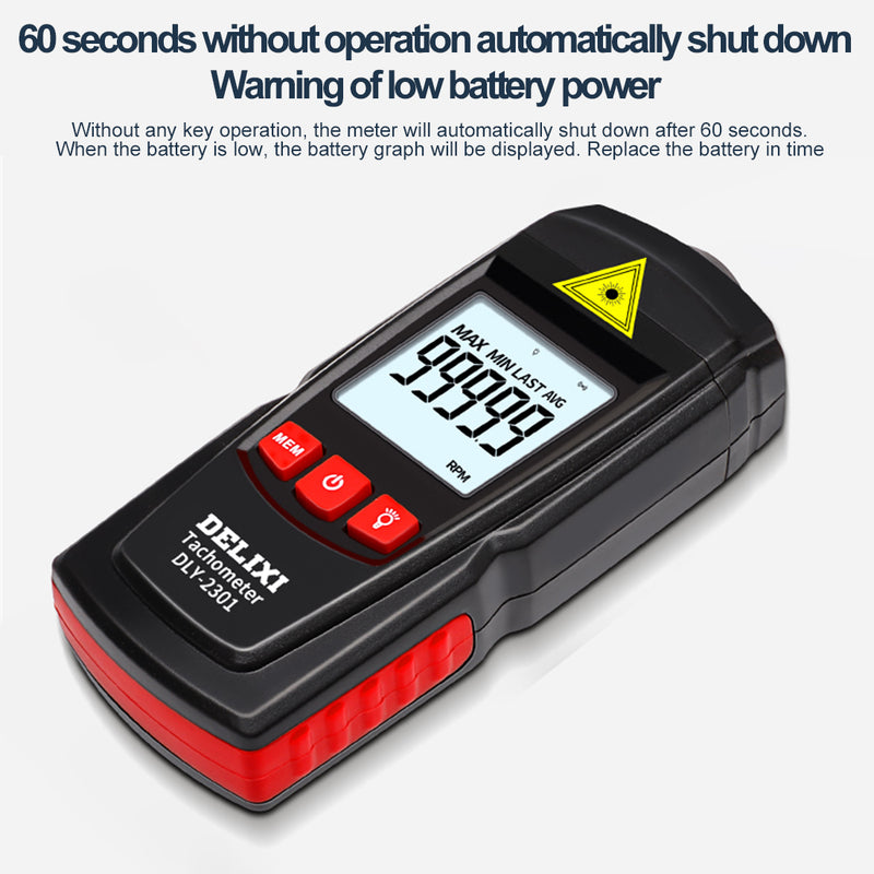 High Precision Laser Non-contact Tachometer Measuring Instrument