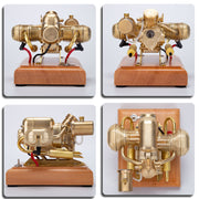 R69 3.2cc Mini Horizontal Opposed Twin Cylinder 4 Stroke Gasoline Engine Motorcycle Engine Model Internal Combustion Engine - EngineDIY