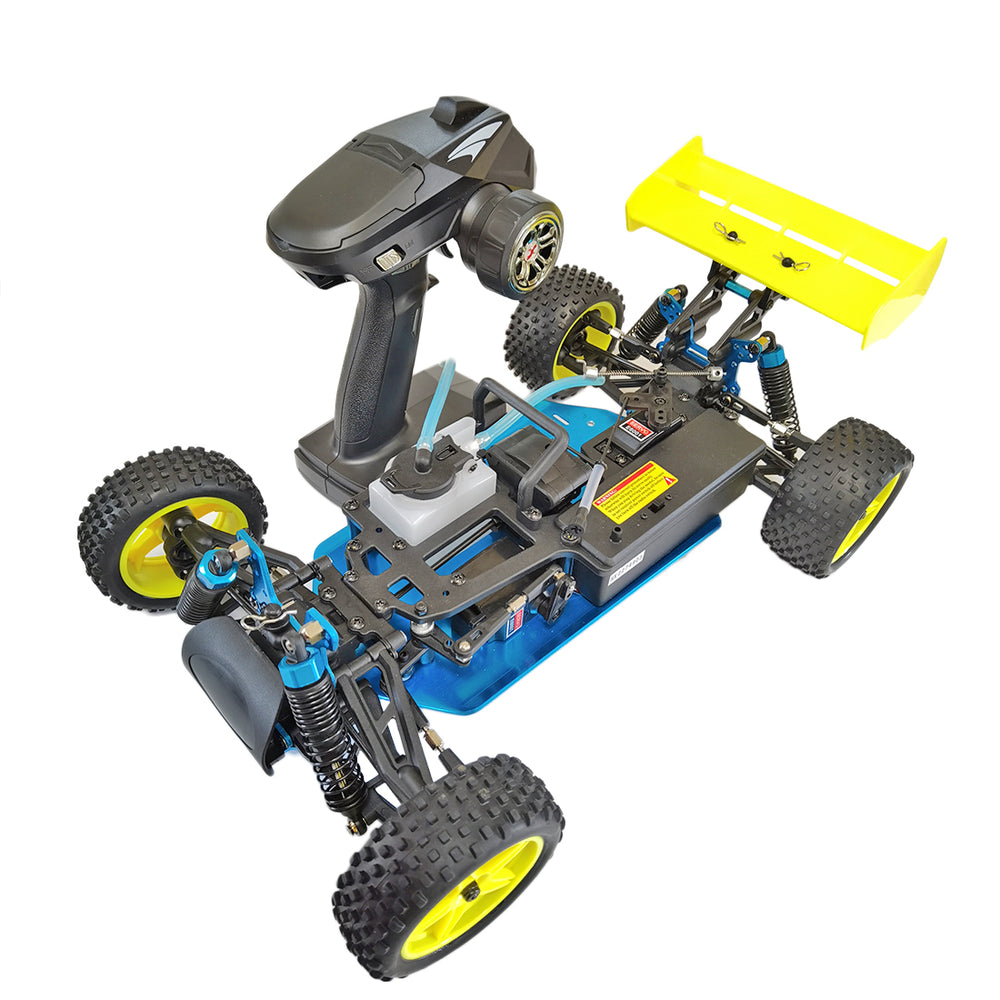 1:10 RC Car Frame with Transmitter - 2.4G RC 4WD Fuel Powered Of-road Vehicle - Compatible with TOYAN FS-S100 Single-cylinder Engine