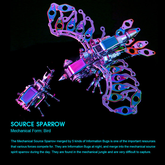 456PCS Mechanical Source Sparrow 3D Assembly Model Kit