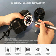 Mini Precision Electric Screwdriver DIY Tools Set with LED Light for Models & Electronics (Frosted) - EngineDIY