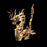 100Pcs+ DIY Metal Assembly Oriental Mythological Creatures Golden Chinese Dragon