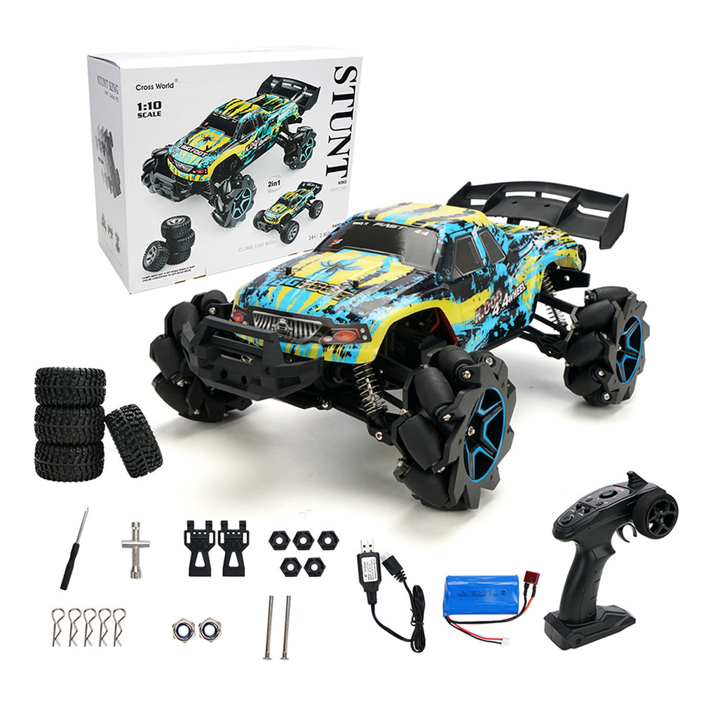 RC Car 1/10 45KM/H 4WD 2.4G New Structure High-speed RC Car Stunt All-terrain Electric Off-road Vehicle RC Monster Truck Model for Children Adults