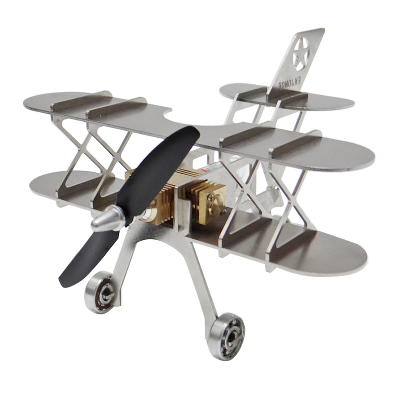 ENJOMOR Metal Stirling Airplane Model Set STEM Science Education Toy Boutique Decoration - EngineDIY