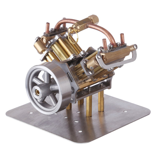 Mini V4 Steam Engine Miniature Steam Engine Model without Boiler - enginediy