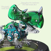 3D Metal Mechanical Dinosaur Model Kit DIY Triceratops Assembly Model - 160PCS - EngineDIY