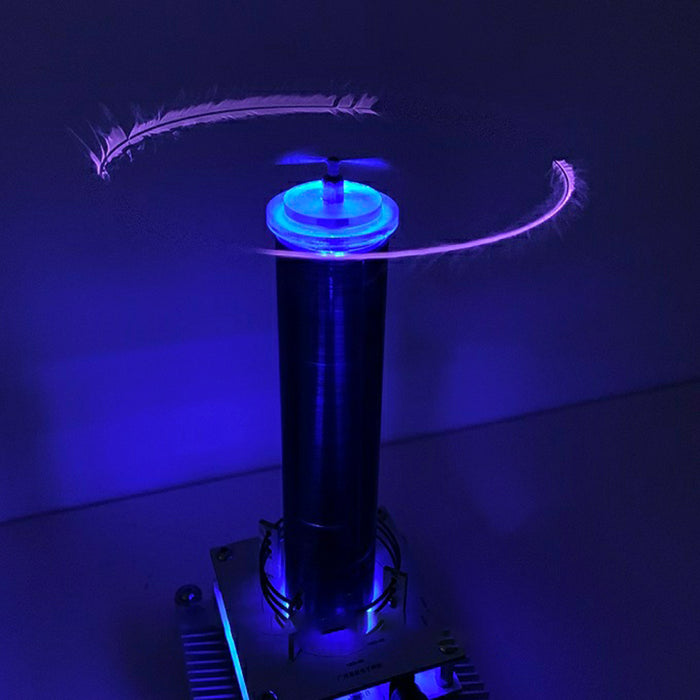 Bluetooth Tesla Music Coil Plasma Speaker Singing Loudspeaker with AC100-240V Adapter Experimenting Device Teaching Tool Desktop Toy