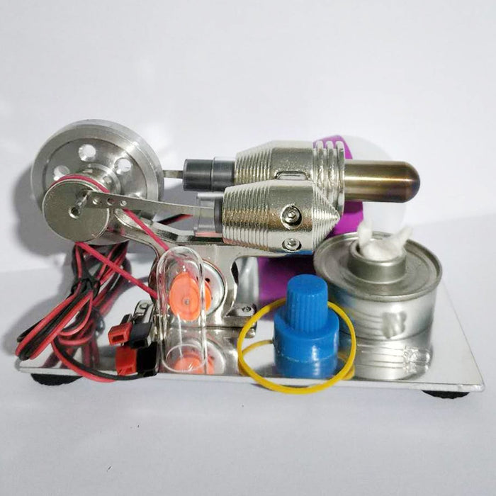 Stirling Engine with Generator and Bulb Stirling Motor Model Science Toy - enginediy
