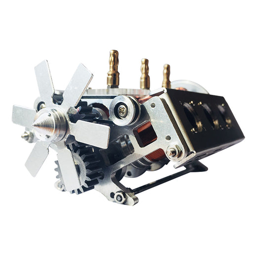 V6 Electromagnetic Motor Engine Model with Hexagon Fans for 1/10 Model Car Science Experiment Teaching Project - enginediy