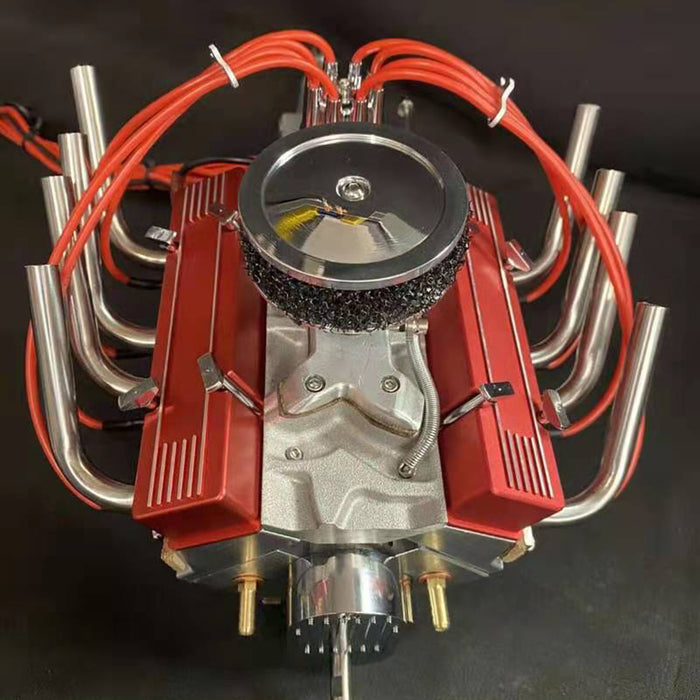V8 Engine Model That Works - 1/4 Scale Nitro Powered V8 Working Engine Single Carburetor 8-cylinder Nitro Engine