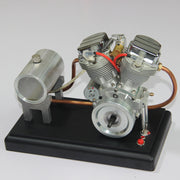 CISON FG-VT9 9cc V2 Engine V-Twin Dual Cylinder 4-Stroke Air-Cooled Gasoline Engine Motorcycle RC Engine Model - EngineDIY