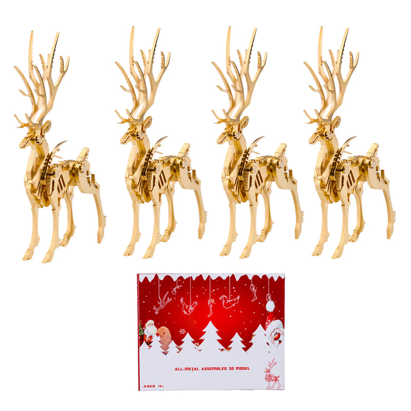 3D Metal Elk Model Kit - Make Your Own Advent Calendar -200PCS - EngineDIY