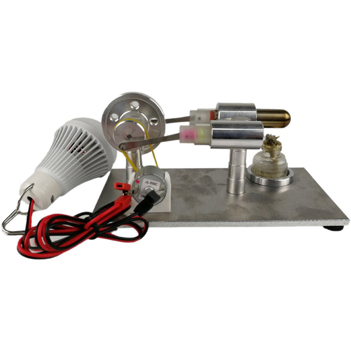 Stirling Engine Model with Generator Bulb Science Developmental Toy - enginediy