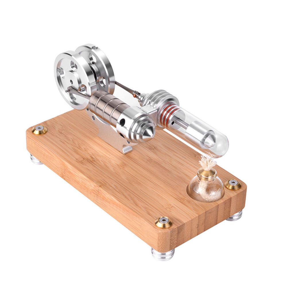 γ-shape Single Cylinder Stirling Engine Model with Twin Flywheel Science Experiment Teaching Collection