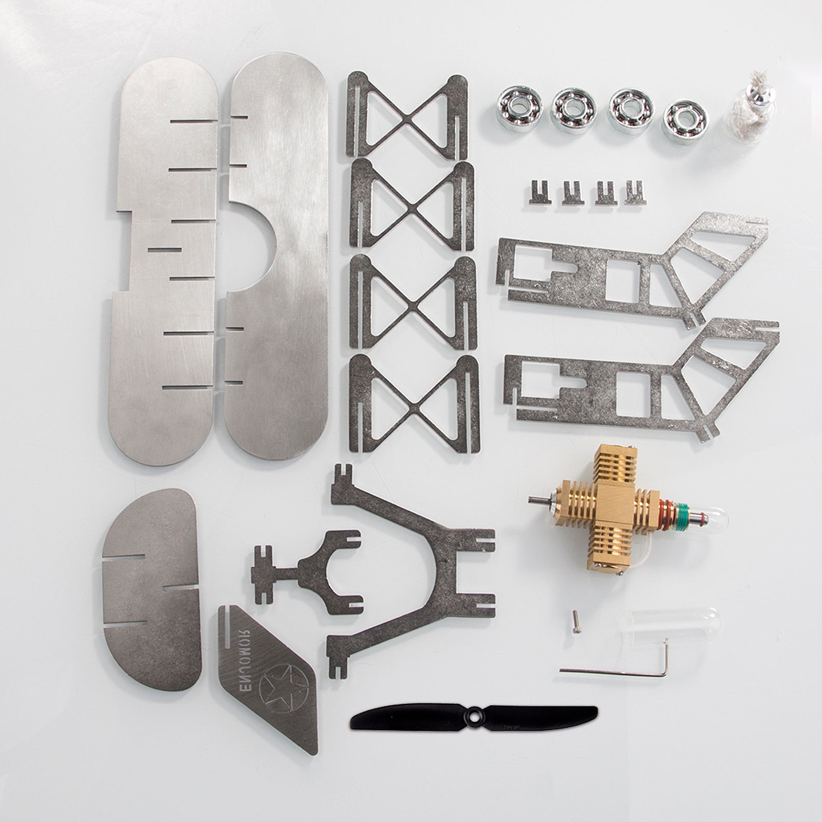 ENJOMOR Ensemble de modèles d'avion Stirling en métal STEM Science Education Toy Boutique Décoration