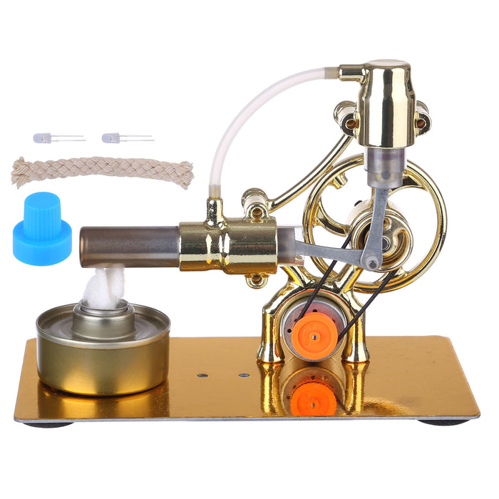 L-Type Single-cylinder Stirling Engine Generator Model with LED Diode Science Experiment Teaching Model Toy Collection - enginediy