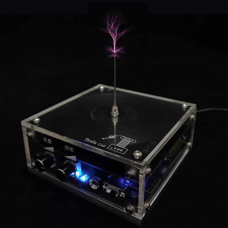 10cm Electronic Music Tesla Coil Artificial Lightning Hand Touch Magnetic Storm Coil  Experimenting Device Teaching Tool Desktop Toy - EngineDIY