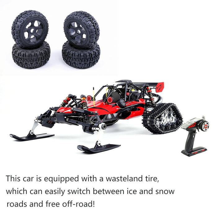 Rovan BAHA305AS Snow 1/5 2WD 2.4G RWD Gasoline Off-road Vehicle RC Model Car with 30.5cc Engine and 4 Tyres - RTR Version - enginediy
