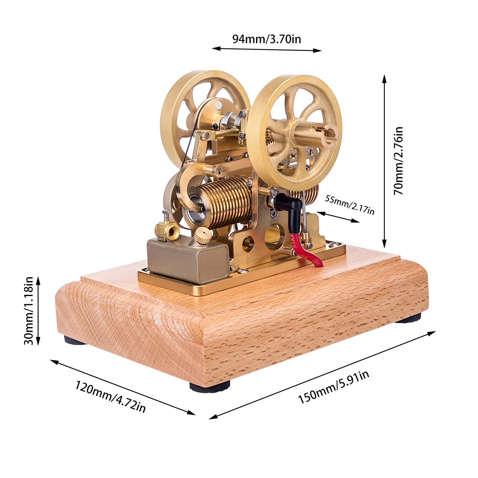Moteur à essence 4 temps M14 1,9 cc Mini, moteur à combustion interne, modèle Atkinson, différentiel à pistons opposés