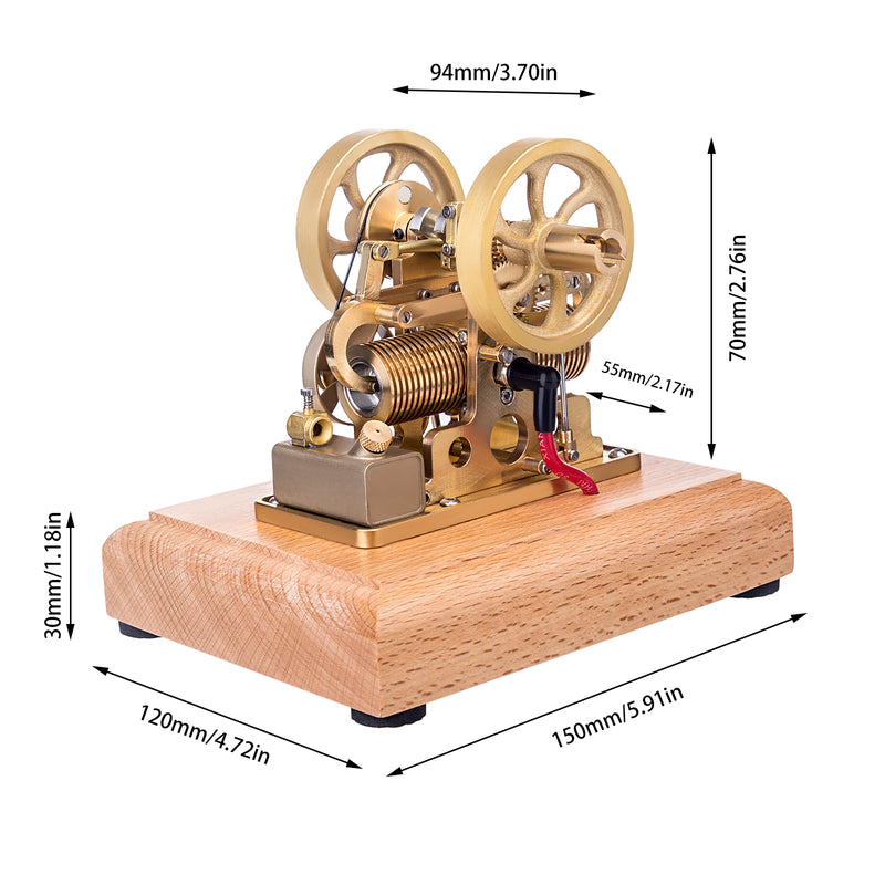 M14 1.9cc Mini 4 Stroke Gas Engine  Internal Combustion Engine Model Atkinson Differential Opposed Piston - EngineDIY