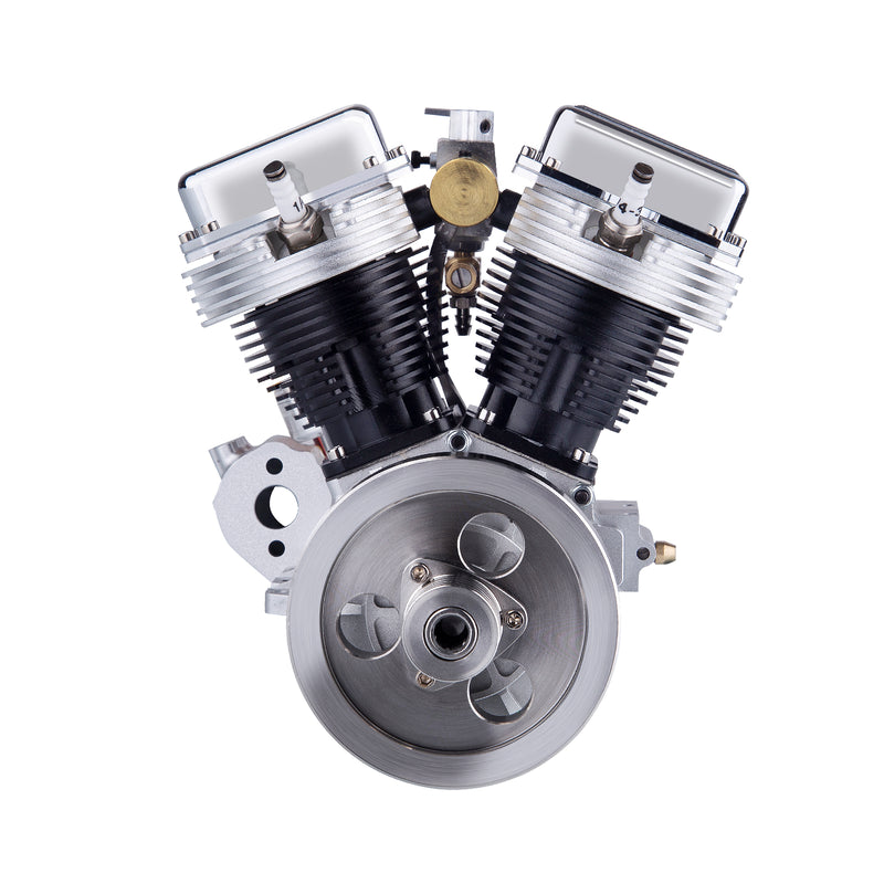 CISON FG-VT9 9cc V-Twin V2 Engine 4-Stroke Dual Black Cylinder 4-Stroke Air-cooled Motorcycle Gasoline Engine - EngineDIY