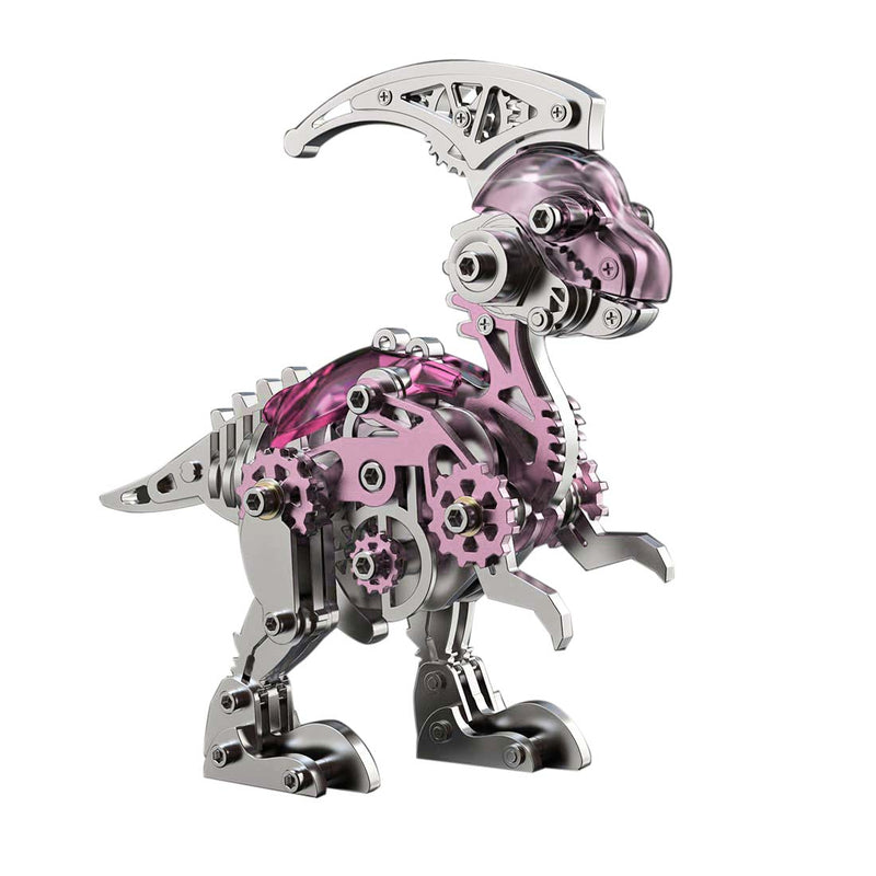 3D Metal Mechanical Dinosaur Model Kit DIY Parasaurolophus Assembly Model - 160PCS - EngineDIY