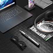 Mini Precision Electric Screwdriver DIY Tools Set with LED Light for Models & Electronics (Frosted) - EngineDIY