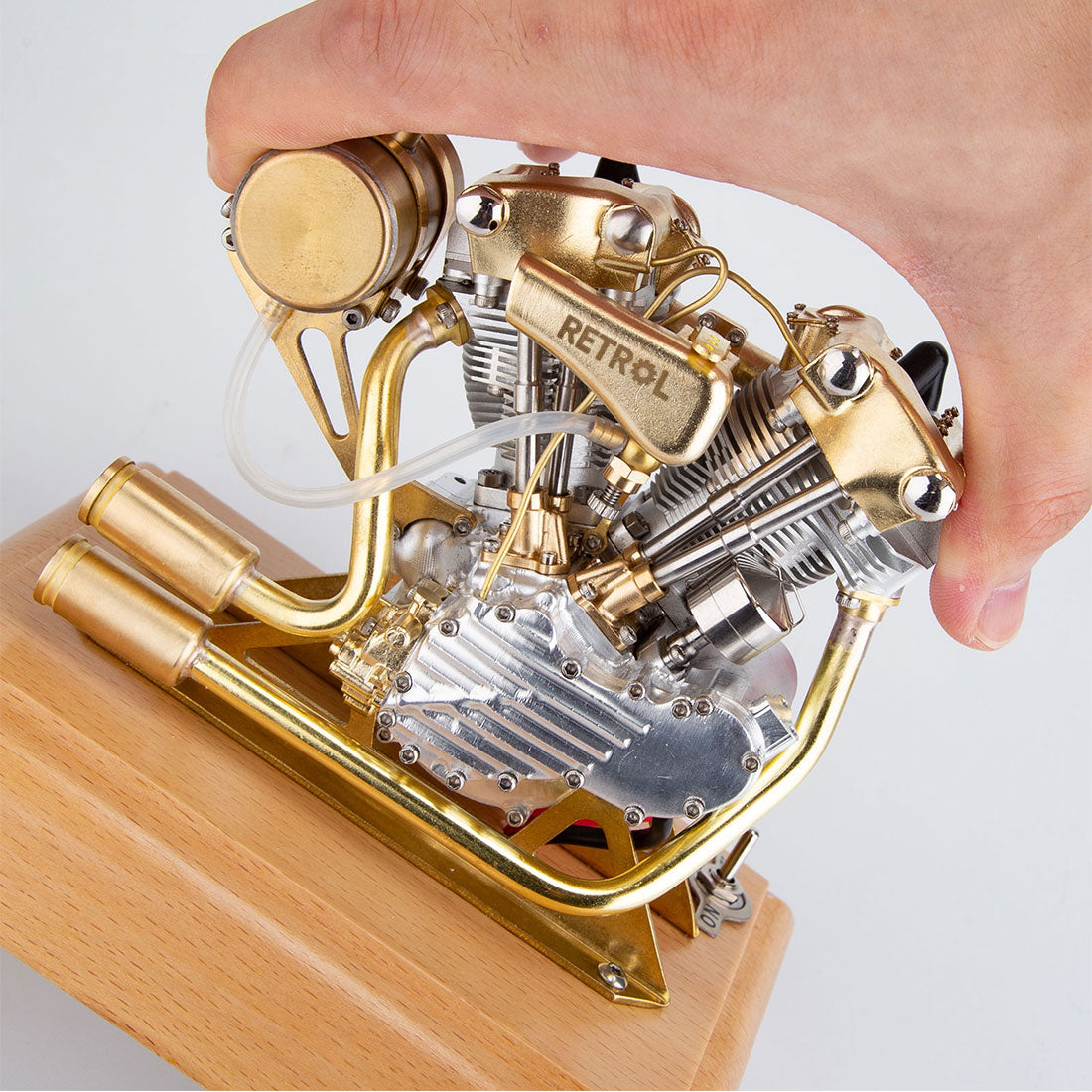 RETROL R29 4.2CC Mini V2 Engine OHV V-Twin Motorcycle Engine Double-cy ...