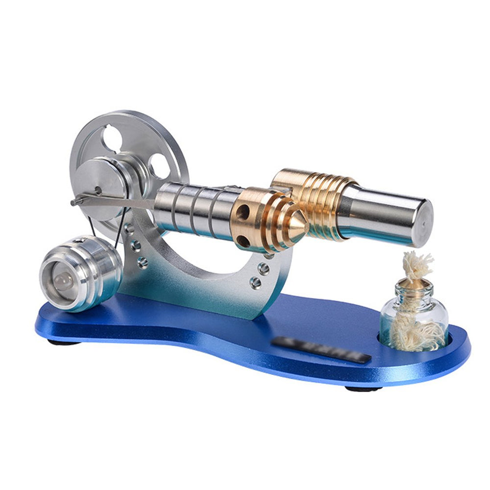 Stirling Engine Kit Metal Stirling Engine Electricity Generator Model with Alcohol Burner Education Toy - enginediy