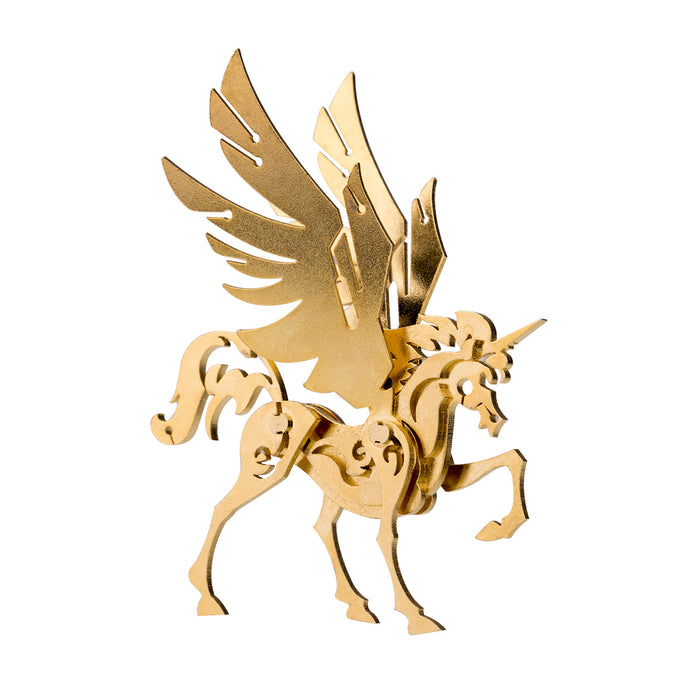 3D Puzzle Model Kit Mechanical Golden Unicorn & Silver Unicorn Metal Games DIY Assembly Jigsaw Crafts Creative Gift