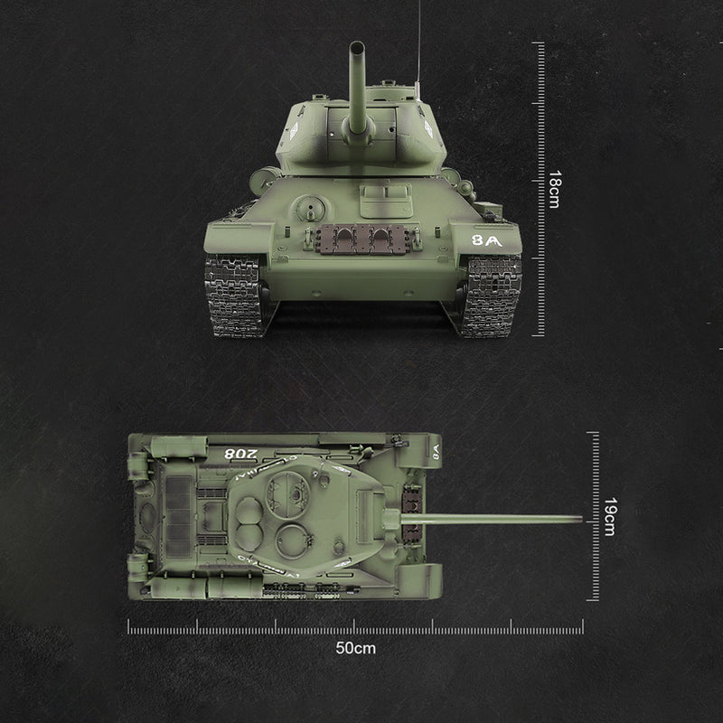 1/16 RC-Panzer, sowjetischer T-34-Mittelpanzer, 2,4-G-Fernsteuerungsmodell, Militärpanzer mit Sound- und Raucheffekt – Verbesserte Ausgabe