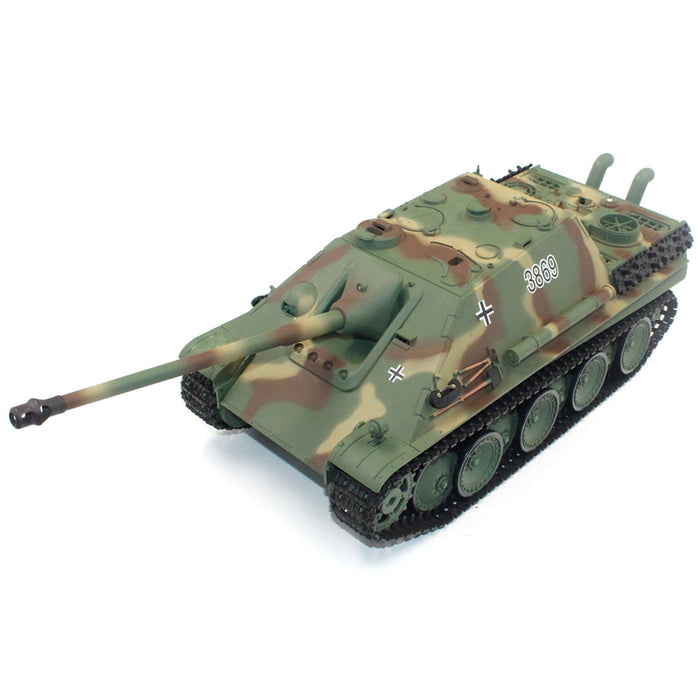 1/16 RC Tank 2.4G RC German Jagdpanther Tank Destroyer Vehicle Model Toys&Gifts with Lights&Sounds (Upgraded Version/Camouflage Green)
