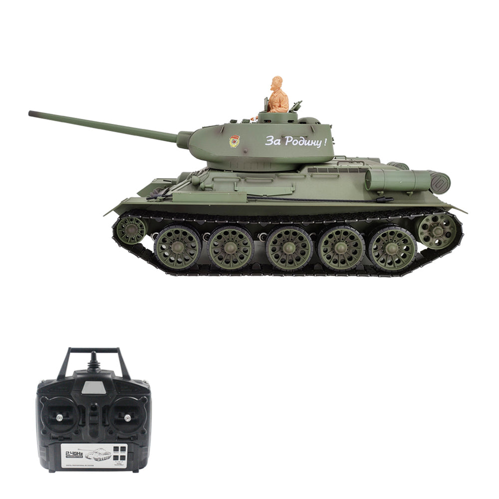 1/16 RC Tank 2.4G T34/85 RC Main Battle Tank Military Model (Upgraded Version/Army Green)