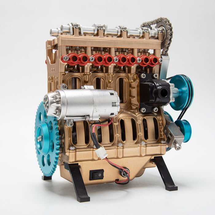 Model 20479 Engine TECHING L4 Engine Model that Works - Full Metal Car Engine Model ...