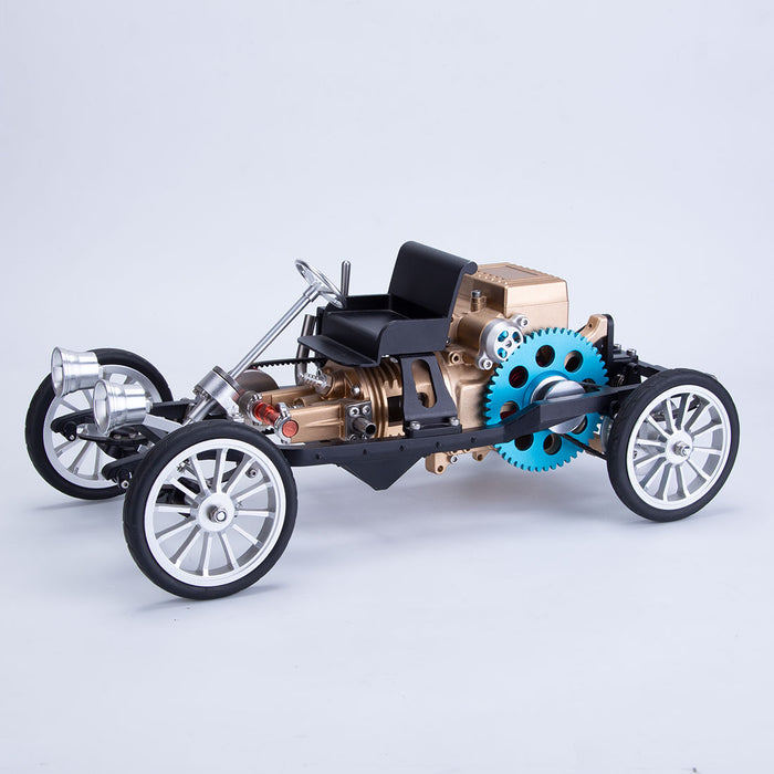TECHING Car Engine Model Full Metal Assembled Single-cylinder Automobile Engine Model Gift Collection - Used (Assembled Version) Like New