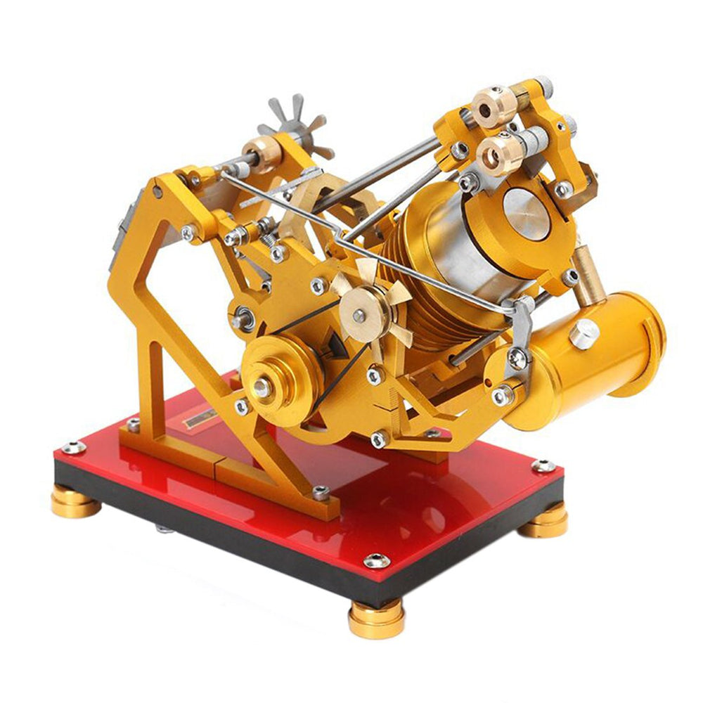 SaiHu V1-45 Stirling Engine Kit Golden Flame Licker Eater Vacuum Engine Model Gift Collection - enginediy