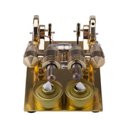 ENJOMOR Paratactic 4 Cylinder Hot Air Stirling Engine Model Mini Electric Generator with Light Bulb and Voltmeter - STEM Toy - EngineDIY