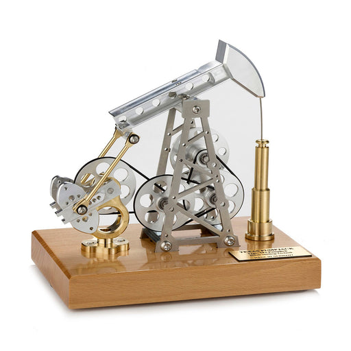 Stirling Engine DIY Assembly Kit Linkage Device Runnable Oil Well Model Metal Mechanical Crafts Gift Collection - enginediy