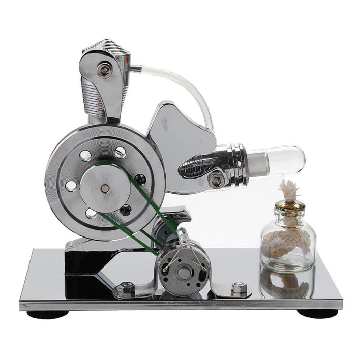 Single Cylinder Hot Air Stirling Engine Generator Engine Model with LED Squirrel Shaped Educational Model