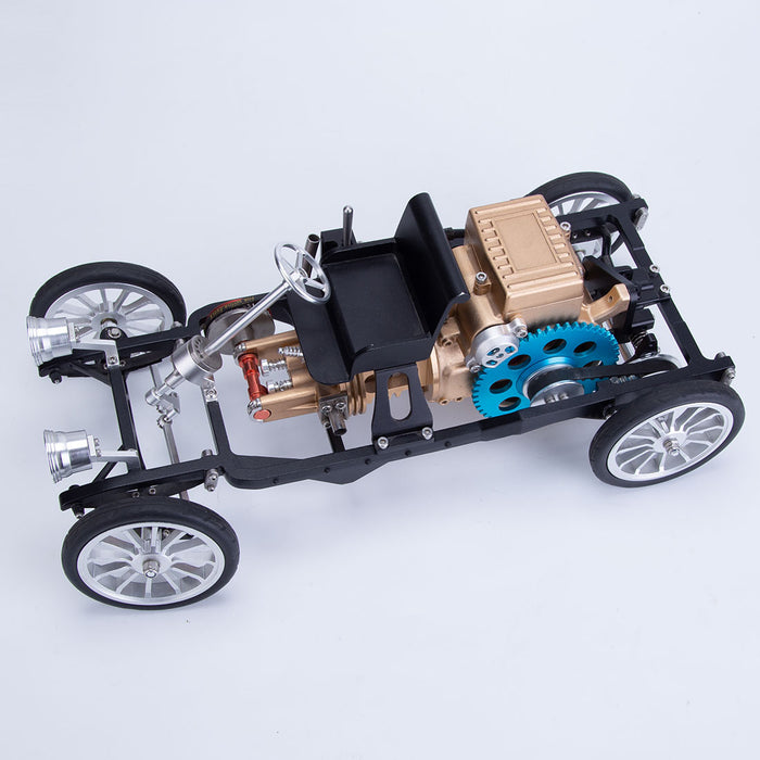 TECHING Car Engine Model Full Metal Assembled Single-cylinder Automobile Engine Model Gift Collection - Used (Assembled Version) Like New