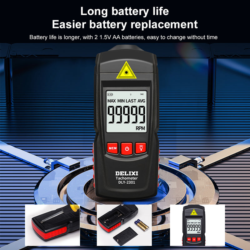 High Precision Laser Non-contact Tachometer Measuring Instrument