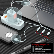 Mini Precision Electric Screwdriver DIY Tools Set with LED Light for Models & Electronics (Frosted) - EngineDIY