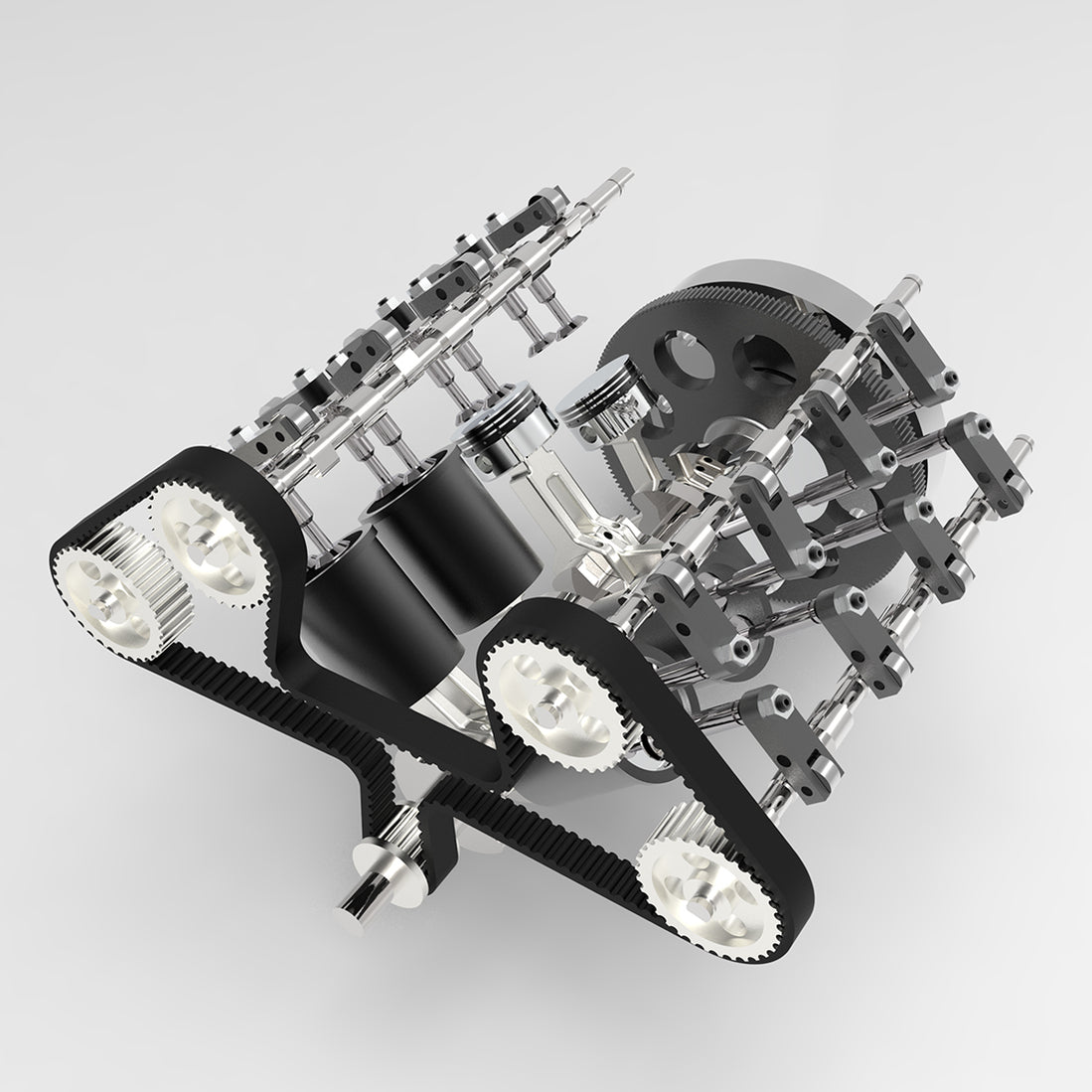 ENJOMOR V8 Engine Model That Works GS-V8 78CC DOHC 4-Stroke 8-Cylinder ...