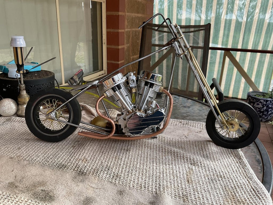 CISON Panhead Shovelhead V2 Engine Gasoline Engine Model EngineDIY