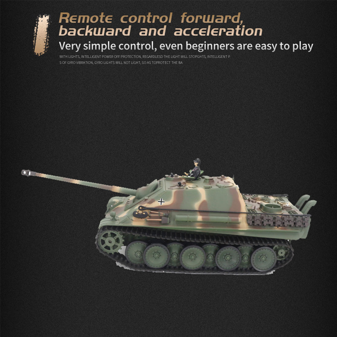 1/16 RC Tank 2.4G RC German Jagdpanther Tank Destroyer Vehicle Model T EngineDIY