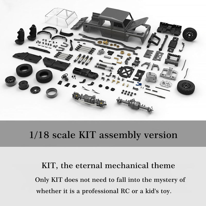 Capo CUB1 RC Crawler Truck 1:18 4WD Electric RC Simulation Off-Road Vehicle Pickup Truck Model with Differential Lock KIT - EngineDIY